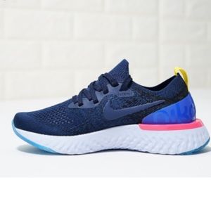 ✔️ New✔️ NIKE navy Epic React Flyknit GS 5Y